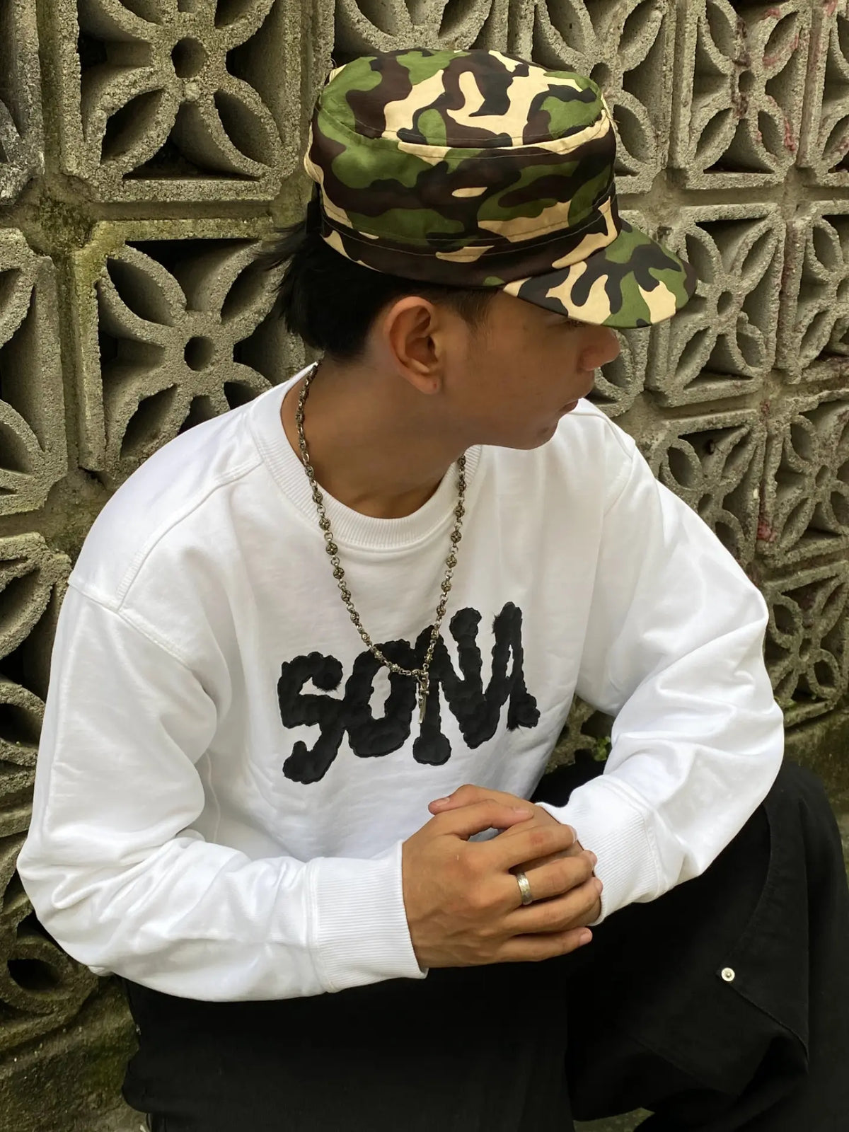 Sweatshirt Diamond, Herrer - Hvid
