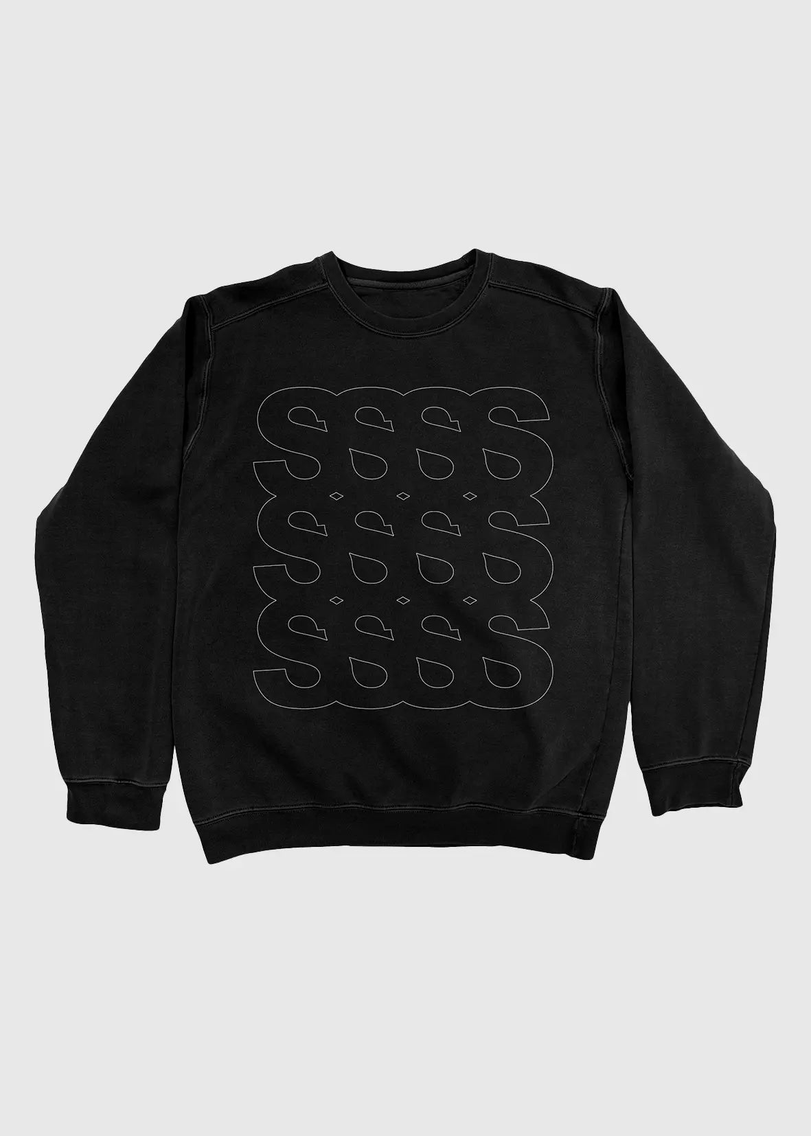 Sweatshirt Boxprint, Men - Black, Front
