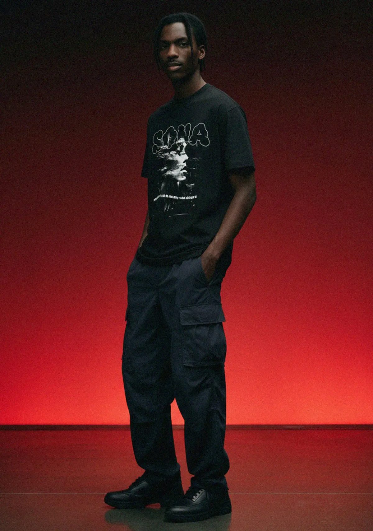 T-shirt Mirrorman, Men - Black 