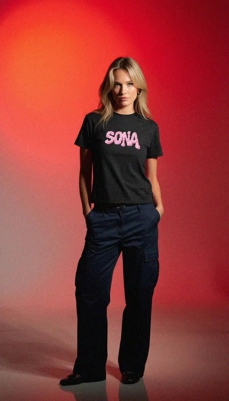 Women T-shirt Pink Diamond - Black 