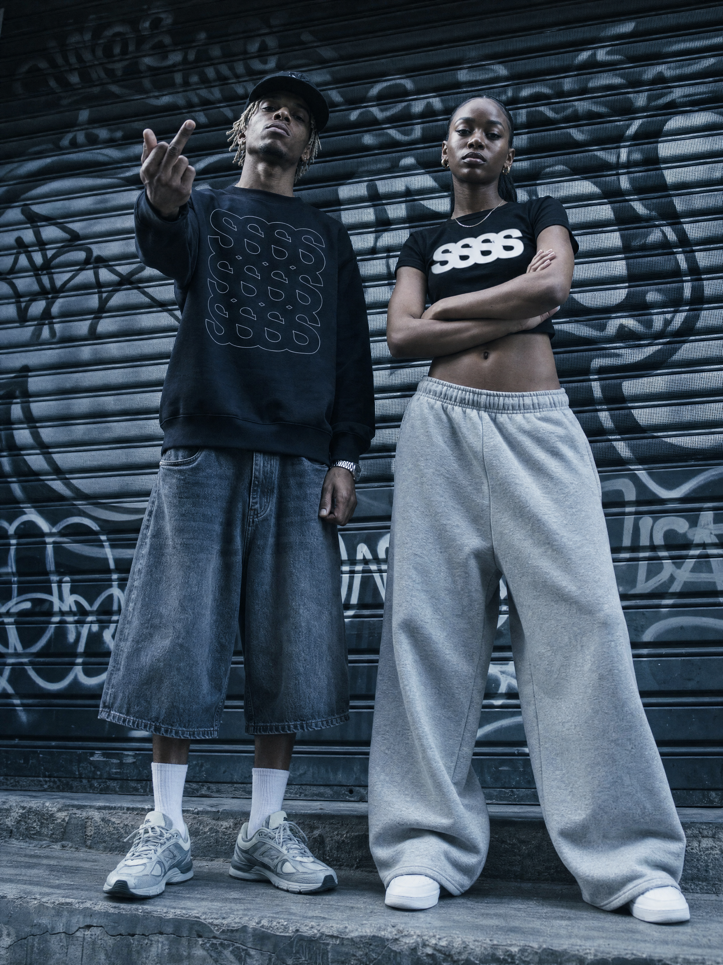 Crop top SSSS, Dame - Sort