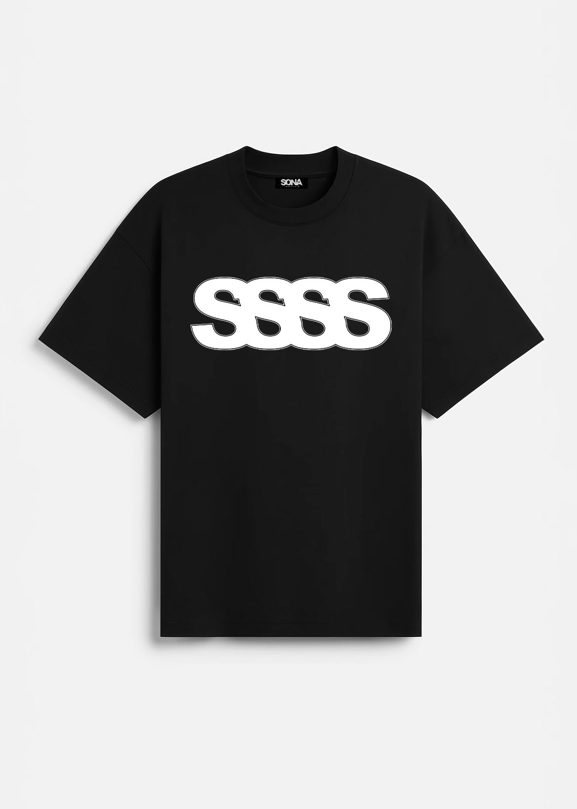 T-shirt SSSS, Men - Black
