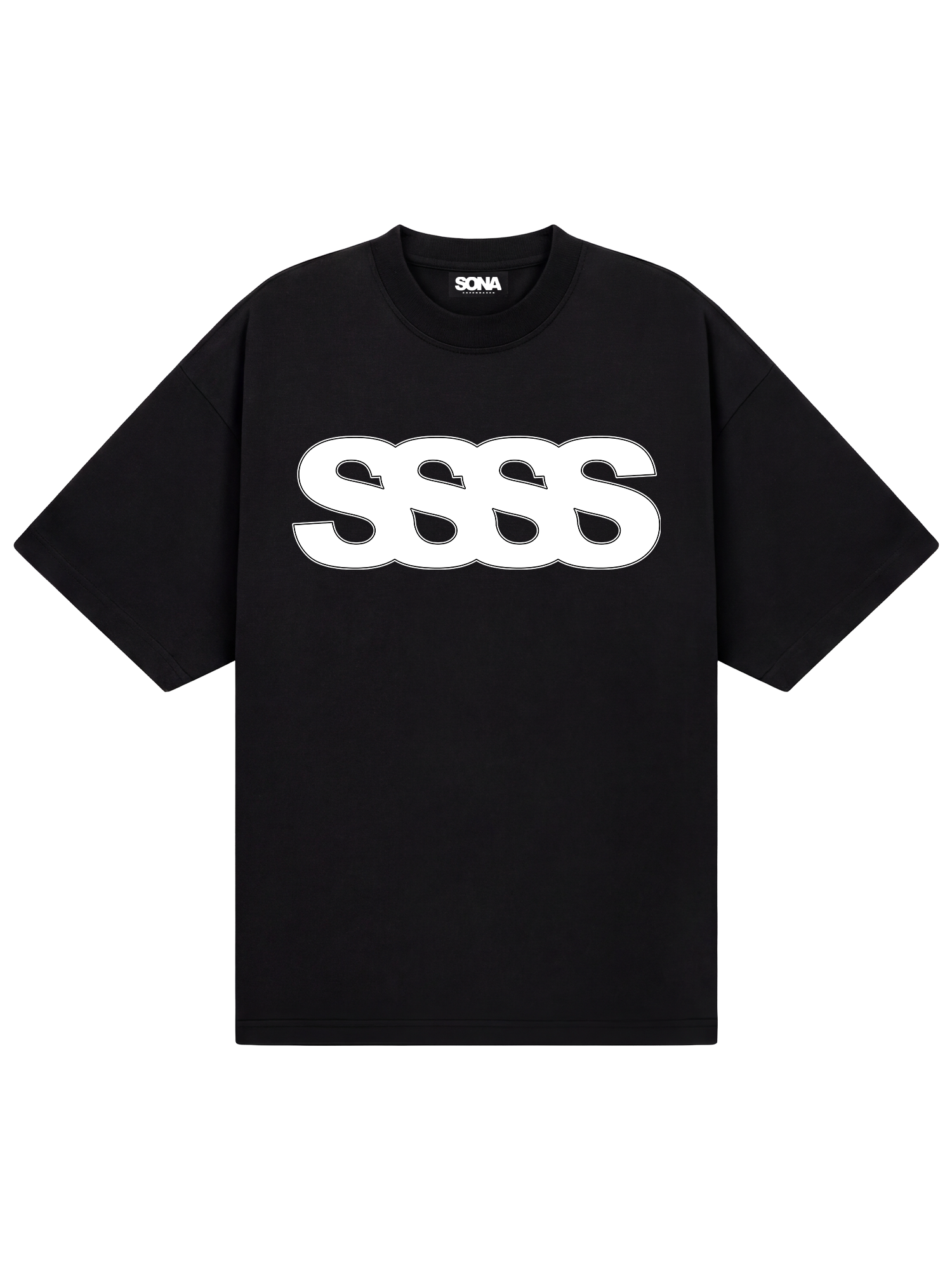 Slim Fit T-shirt SSSS, Herre - Sort