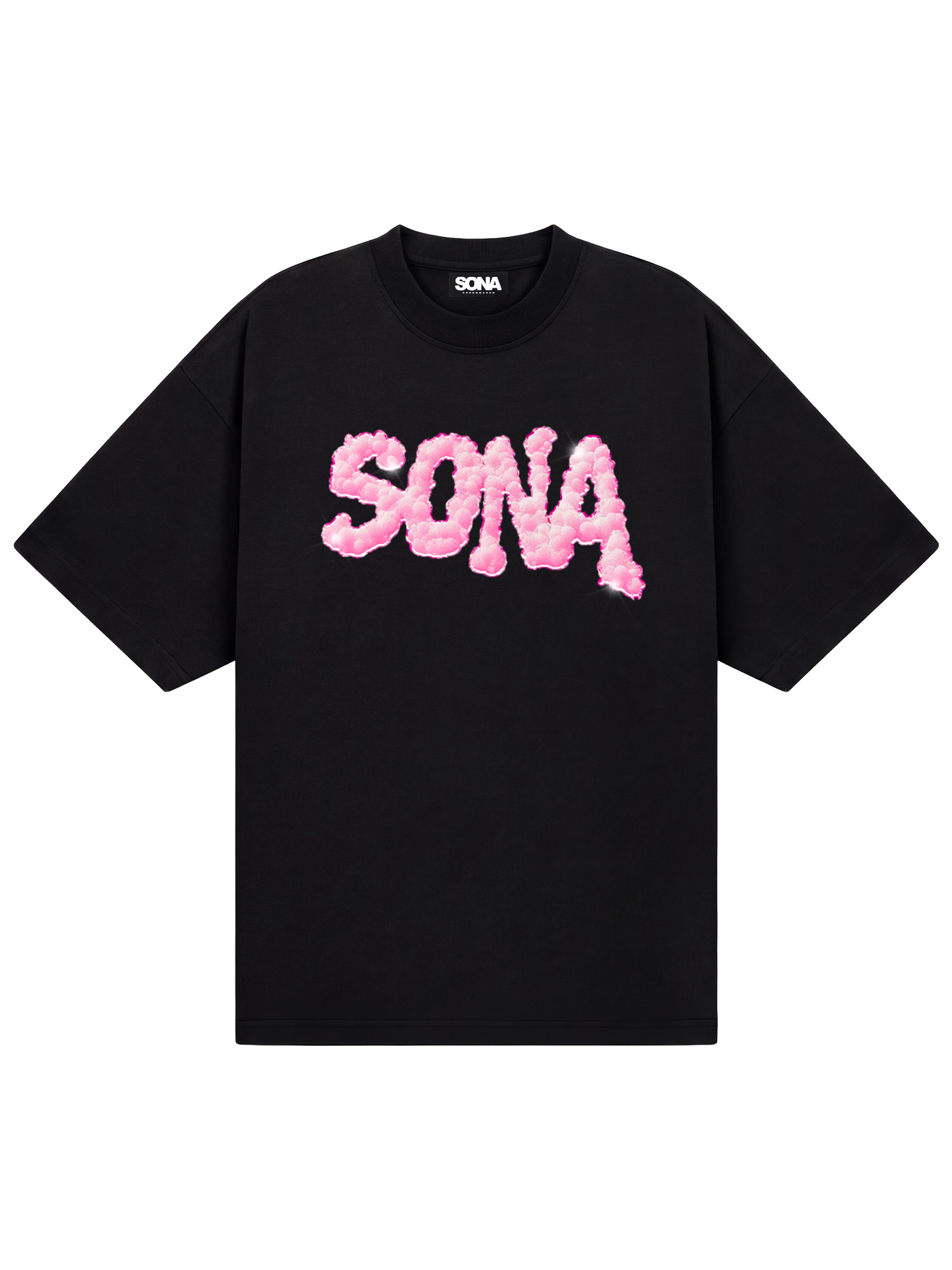 Kvinde T-shirt Pink Diamant - Sort