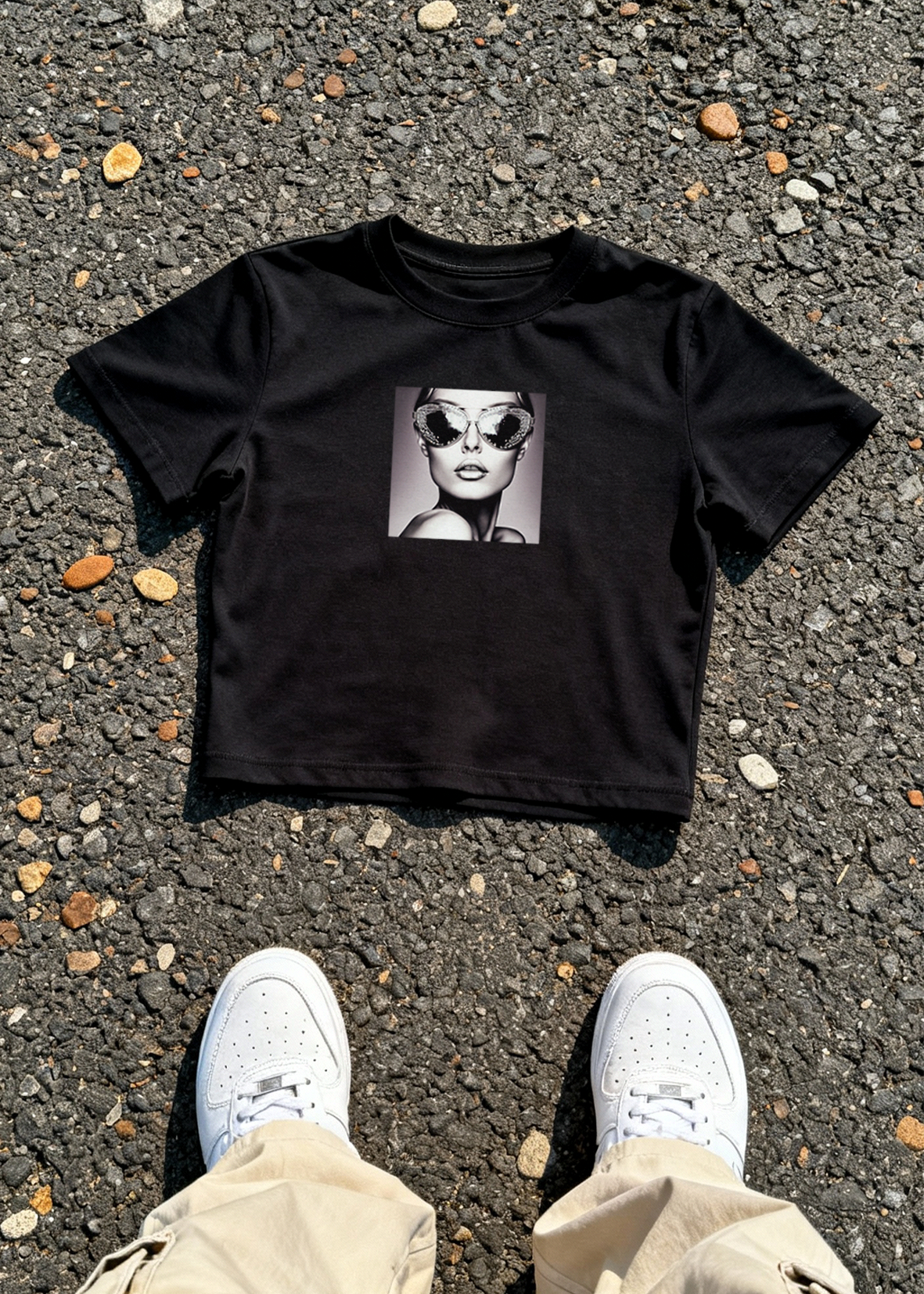 Crop top Love At First Sight, Women - Black