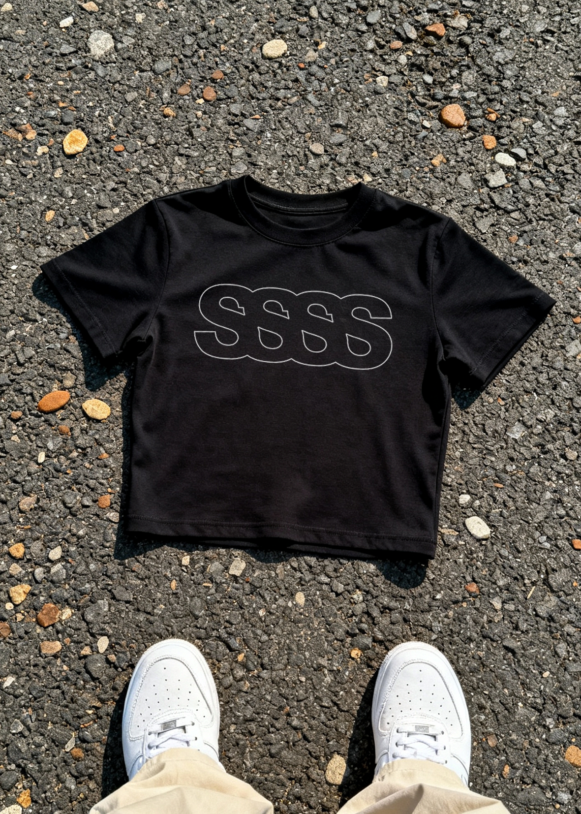 Crop top SSSS Light, Women - Black