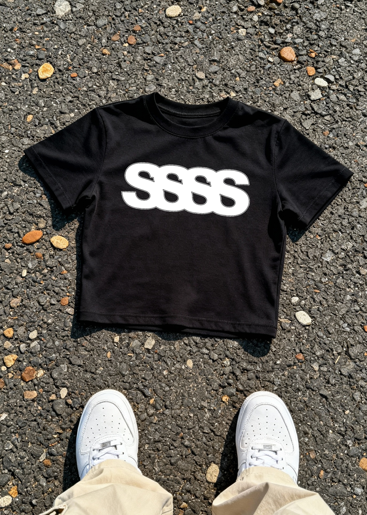 Crop top SSSS, Women - Black
