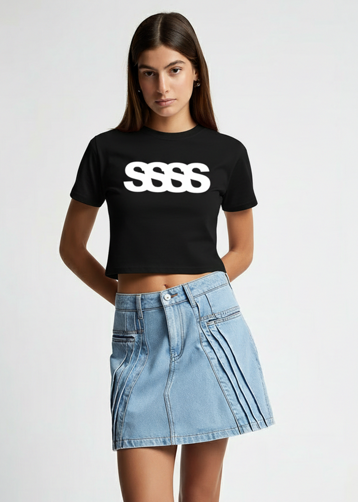 Crop top SSSS, Women - Black