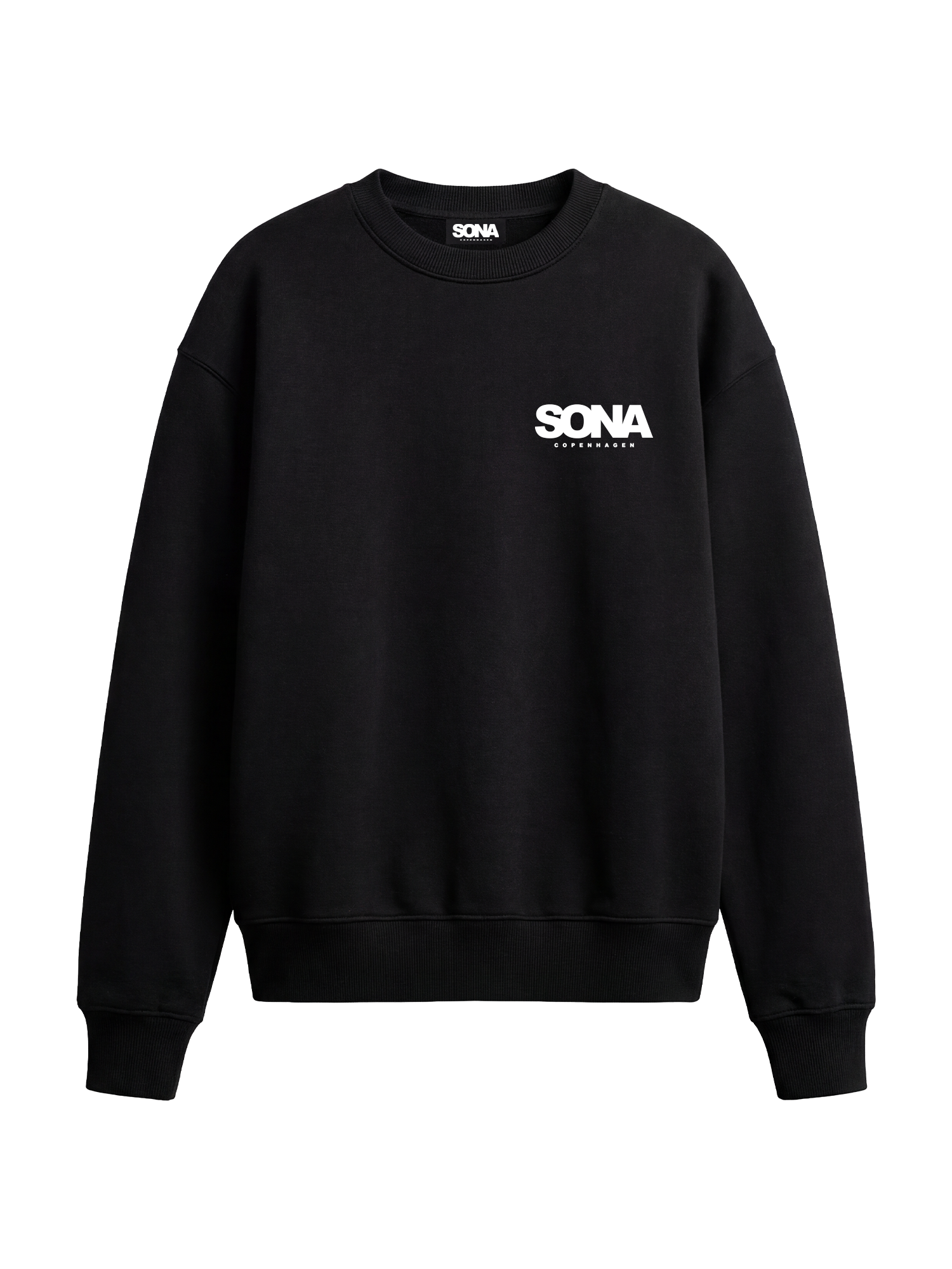 Sweatshirt med logo, herre - sort