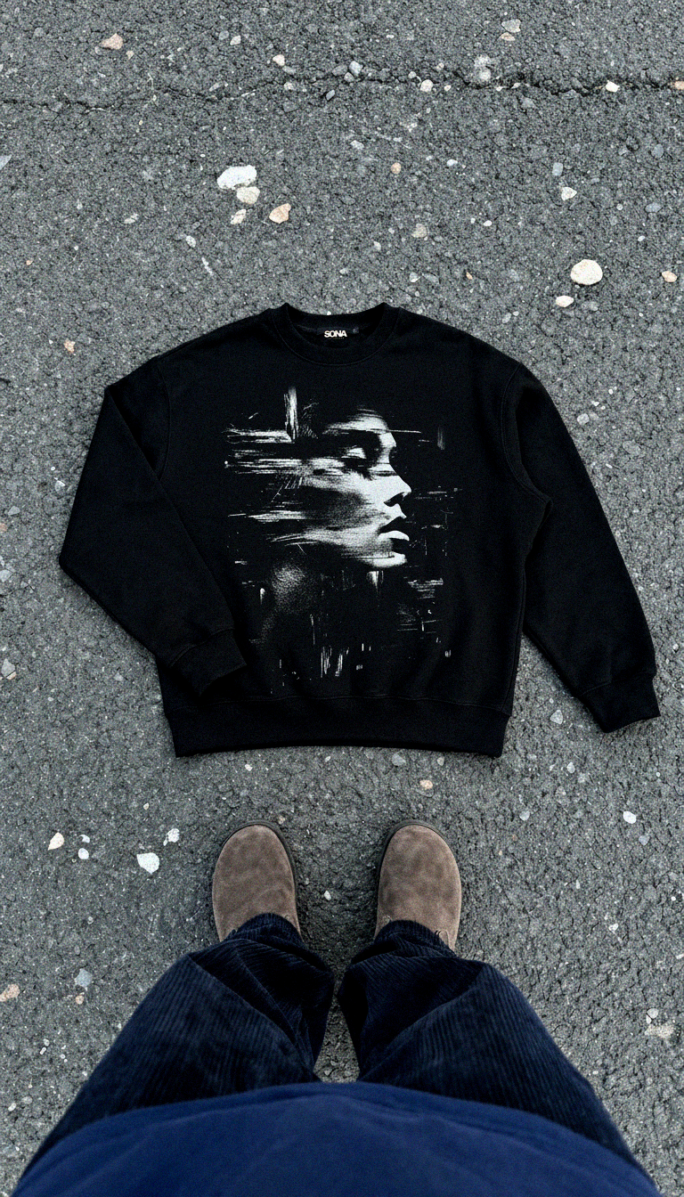 Sweatshirt Mirrorman, Men - Black