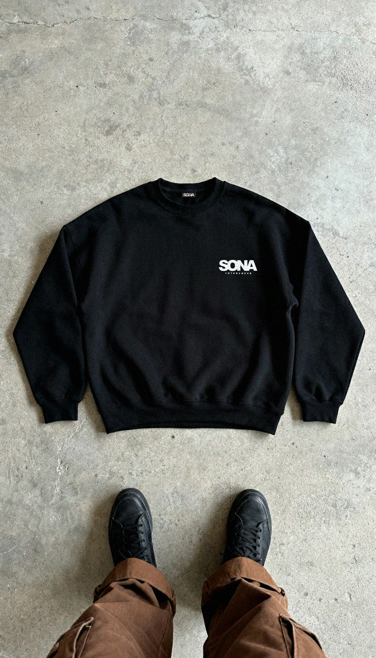 Sweatshirt Logo, Men - Black