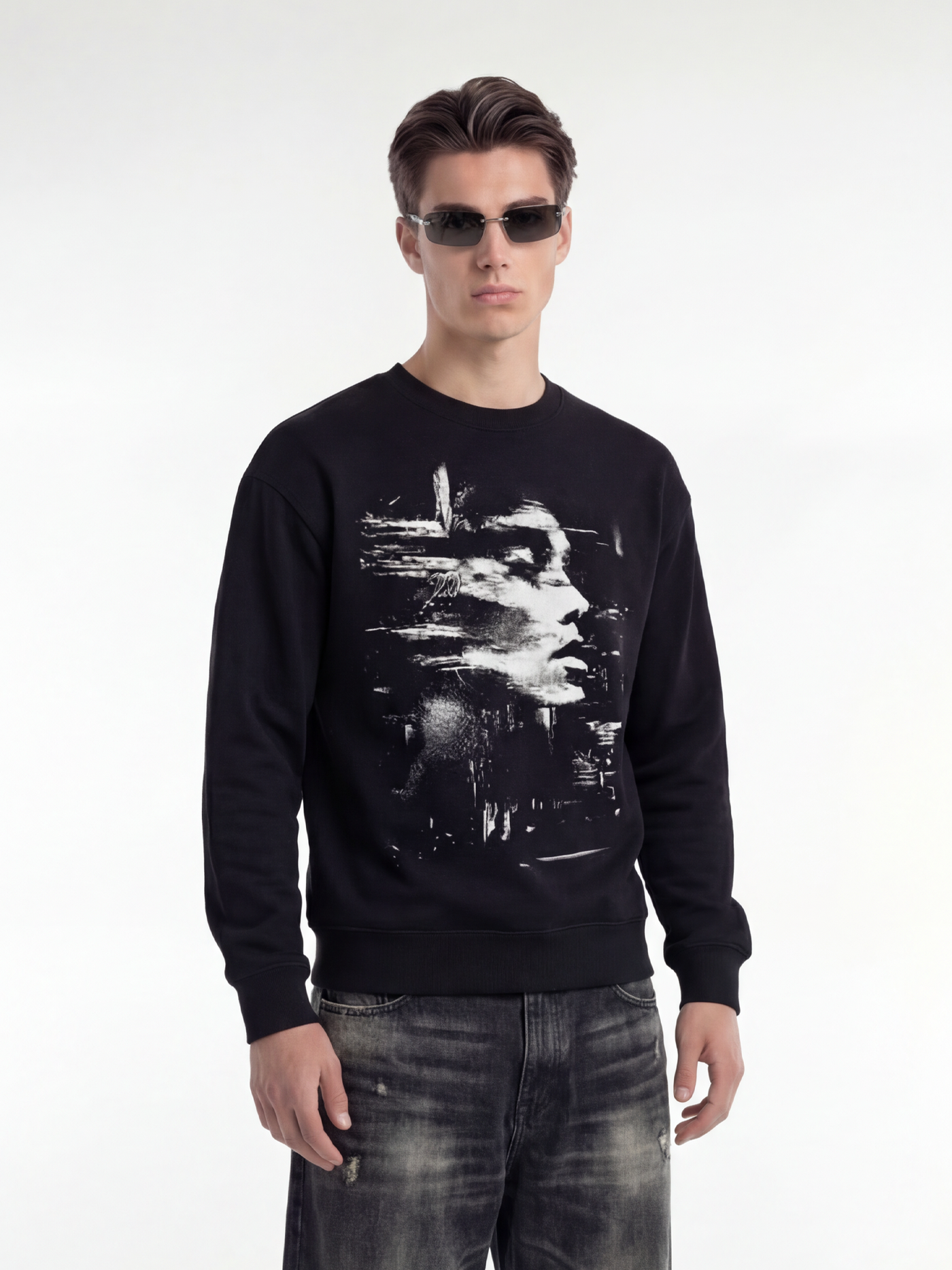 Sweatshirt Mirrorman, Herrer - Sort
