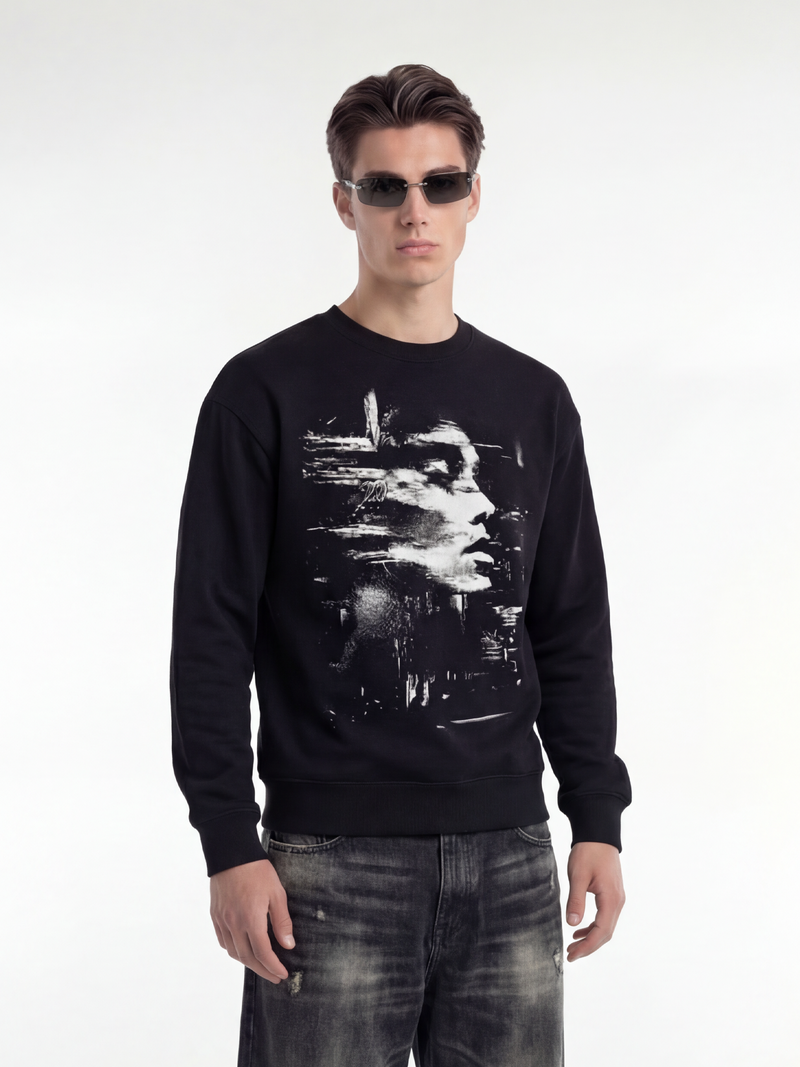 Sweatshirt Mirrorman, Herrer - Sort